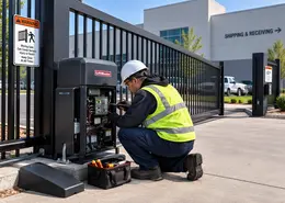 Precision Door professional reviewing gate repairs.