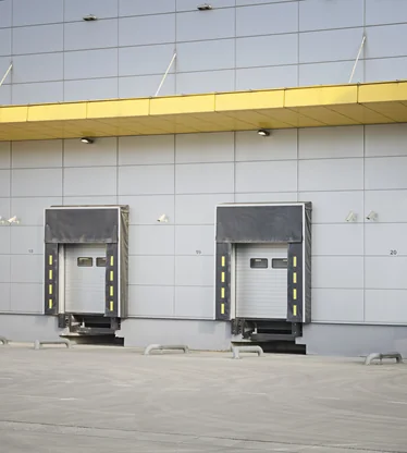 Dock warehouse doors.