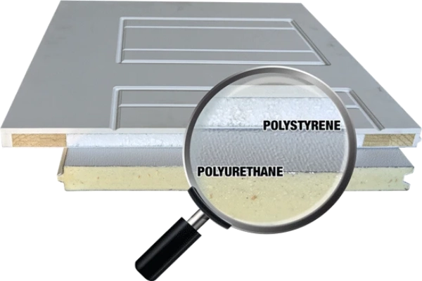 Polystyrene higher quality insulation.