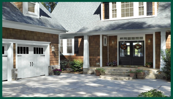 House with double front door.